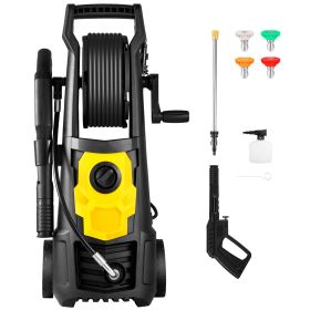 Electric Pressure Washer, 2000 PSI, Max. 1.76 GPM Power Washer w/ 30 ft Hose, 5 Quick Connect Nozzles, Foam Cannon, Portable to Clean Patios, Car