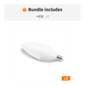 E14 Smart LED Bulb With Wifi; 4W Dimmable RGB Bulb; Works For Alexa Echo; Google Home Assistant; No Hub Required (Items: E12*2)