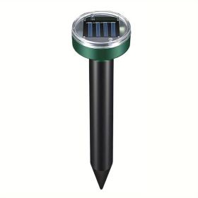 1pc Solar Mole Repellent; Ultrasonic Mole Repellent Solar Powered; Outdoor Waterproof Ultrasonic Snake Repellent For Get Rid Of Mole; Gopher; Sna (Items: Round)